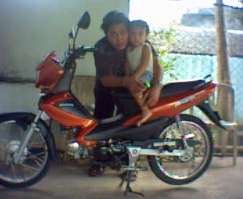 Papa and Carl on Motorycycle
